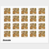 Praagse Kerstvakantie Kunst – Winter Vierkante Sticker (Vel)