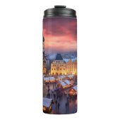 Praagse markt Kerstmis Thermosbeker (Voorkant)