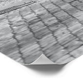 Praagse Rode Tram Pop: Selectieve Kleur Poster (Hoek)