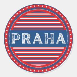 Praagse stadspride-embleem – Tsjechische identitei Ronde Sticker
