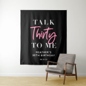 Praat 30 Met Mij 30e Verjaardag Party Achtergrond Wandkleed (In situ)