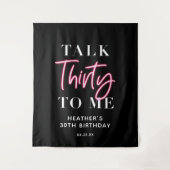 Praat 30 Met Mij 30e Verjaardagsfeest Achtergrond Wandkleed (Voorkant)