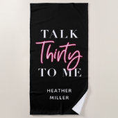 Praat 30 Met Mij 30e Verjaardagsfeest Strandlaken (Voorkant)