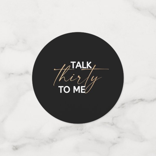 Praat 30 met mij Décor Confetti (Kleine voorkant)