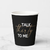 Praat 30 met mij Décor Papieren Bekers (Voorkant)