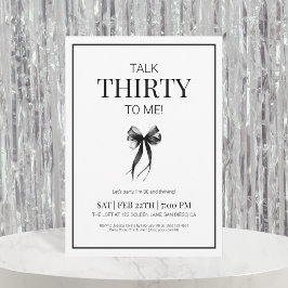 Praat 30 met mij Zwart en Wit Dertig Verjaardag Kaart