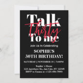 Praat 30 tegen me Modern 30ste verjaardagsfeestje Kaart (Voorkant)