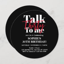 Praat 30 tegen me Moderne 30ste verjaardag Party C