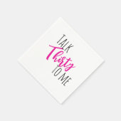 Praat 30 tegen me Neon Verjaardags servet (Hoek)