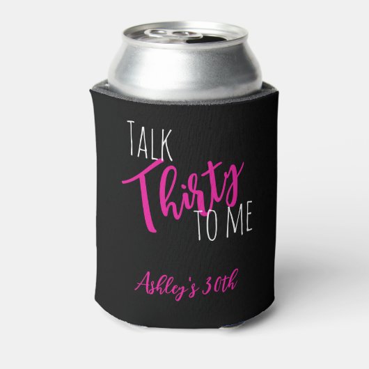 Praat 30 tegen me Verjaardag Koelbox Coldie Holder Blikjeskoeler (Blikje Achterkant)