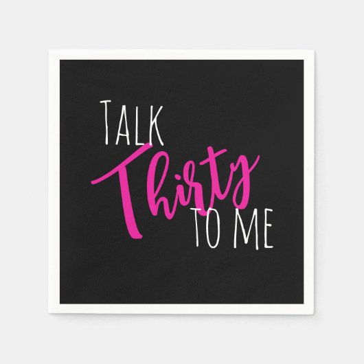 Praat 30 tegen me Verjaardags servet (Voorkant)