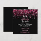 Praat 30 tegen me Verjaardagsuitnodiging Kaart (Voorkant / Achterkant)