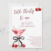 Praat 30 voor mij Cherry Martini 30e verjaardag Kaart (Voorkant)