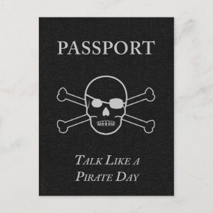 praat als een piraat dag paspoort briefkaart