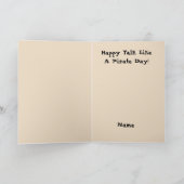 Praat als een piraat-dag-piraat- en schatkistkaart kaart (Binnen)