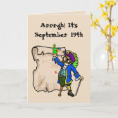 Praat als een piraat-dag-piraat- en schatkistkaart kaart (Gele Bloem)