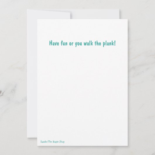 Praat als een piraat grappige kat (Achterkant)