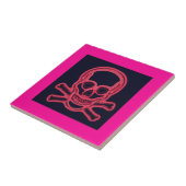 Praat als een piraatdag, roze tegeltje (Zijkant)