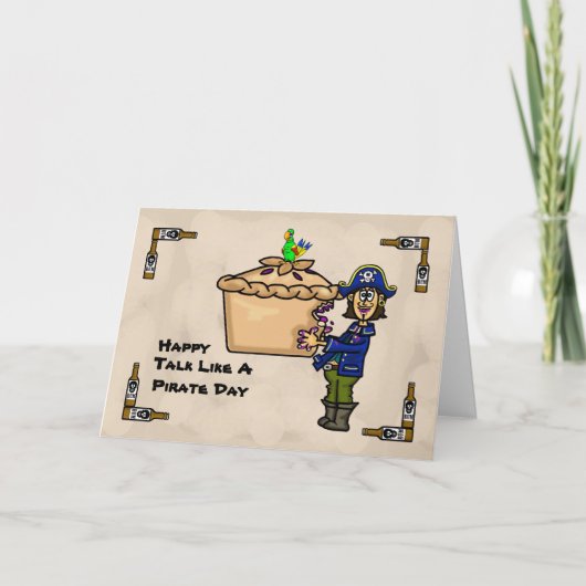 Praat als een piraatkaart op dag feestdagen kaart (Voorkant)