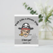 Praat als een Pirate Day. Briefkaart (Staand voorkant)