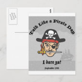 Praat als een Pirate Day. Briefkaart (Voorkant / Achterkant)