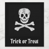 Praat als een Pirate Day en Halloween Wijn Etiket (Enkel label)