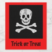 Praat als een Pirate Day en Halloween Wijn Etiket (Enkel label)