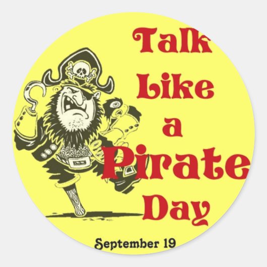 Praat als een Pirate Day Sticker (Voorkant)