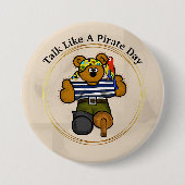 Praat als een Pirate Day Teddy Bear Pirate Button (Voorkant)