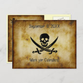 Praat als een Pirate Party Invitation Briefkaart (Voorkant / Achterkant)