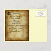 Praat als een Pirate Party Invitation Briefkaart (Achterkant)