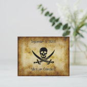 Praat als een Pirate Party Invitation Briefkaart (Staand voorkant)