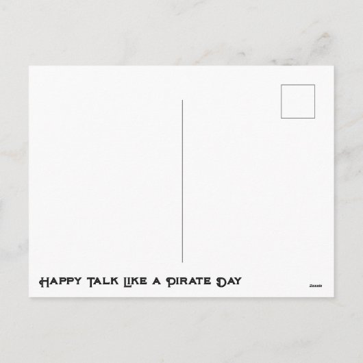 Praat als een piratendag Briefkaart (Achterkant)