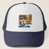 Praat als een piratendag mok trucker pet (Voorkant)