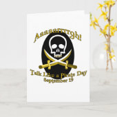 Praat als een piratendag Wenskaart Kaart (Gele Bloem)