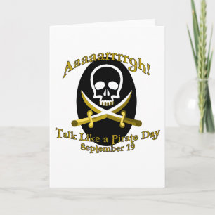 Praat als een piratendag Wenskaart Kaart