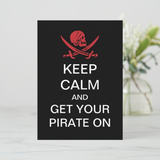 Praat als een primitieve feestdag kaart (Staand voorkant)