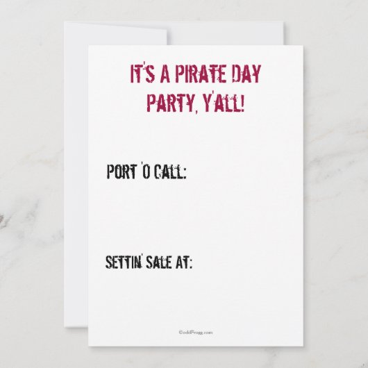 Praat als een primitieve feestdag kaart (Achterkant)