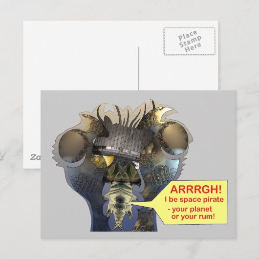 Praat als een ruimtepiraat briefkaart (Voorkant / Achterkant)