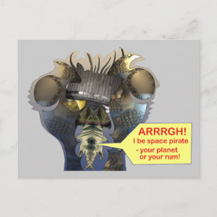 Praat als een ruimtepiraat briefkaart