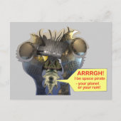 Praat als een ruimtepiraat briefkaart (Voorkant)