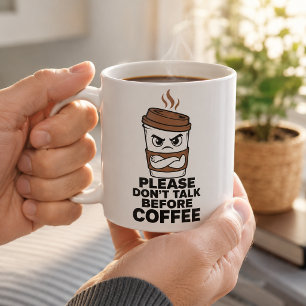 Praat Alsjeblieft Niet Voor Koffie Grappige Introv Koffiemok