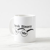 Praat binair tegen mij mok 11oz Computerliefhebber (Voorkant links)