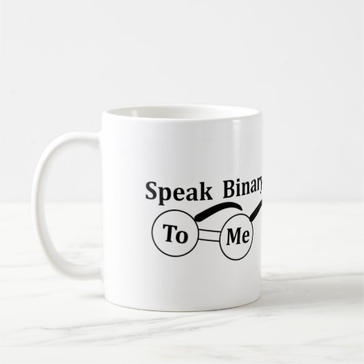 Praat binair tegen mij mok 11oz Computerliefhebber (Links)