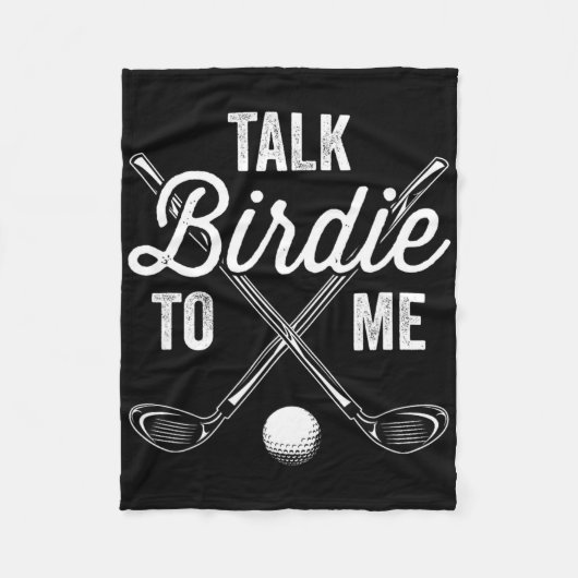 Praat Birdie Met Me Grappig Golf Design Fleece Deken (Voorkant)