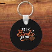 Praat Birdie Met Me Shuttle Racket Badminton  Sleutelhanger (Voorkant)