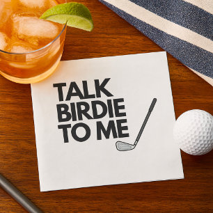 Praat Birdie Met Mij Golf Zeggen Servetten