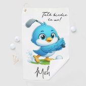 Praat birdie tegen me, Schattige Bird Golfen Golfhanddoek (Insitu)