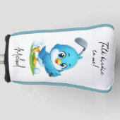 Praat birdie tegen me, Schattige Bird Golfen Golfheadcover (Voorkant)