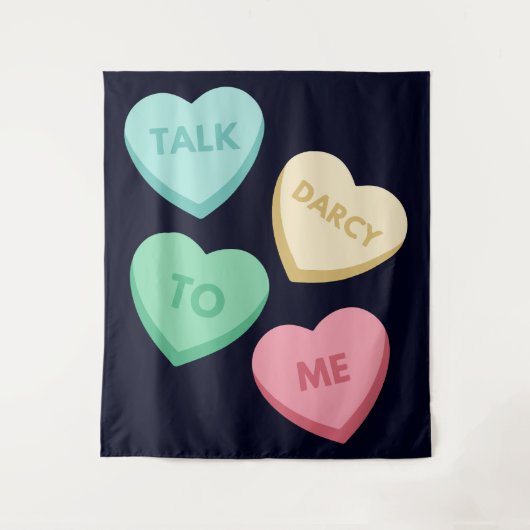 Praat Darcy tegen mij III Wandkleed (Voorkant)